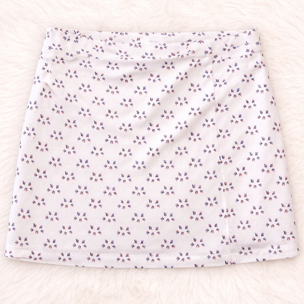 Lady Hagen White Printed Golf Skort Size 16 Built-In Shorts